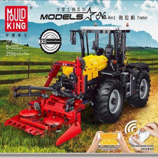 Mould King 17019 Traktor gelb mit Remote Control