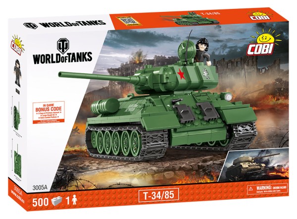 *SELTENES SET Cobi 3005A World of Tanks T-34/85