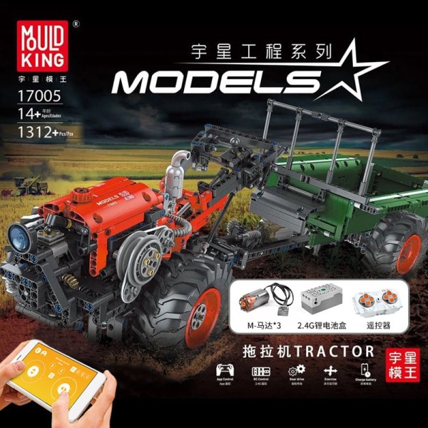 Mould King 17005 Traktor rot mit Remote Control