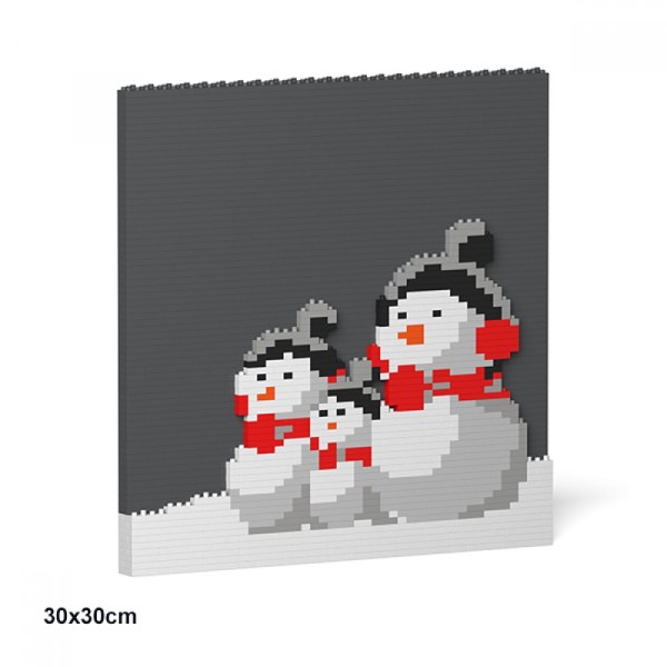 Jekca Xmas Brick Painting / Schneemann / Weihnachten