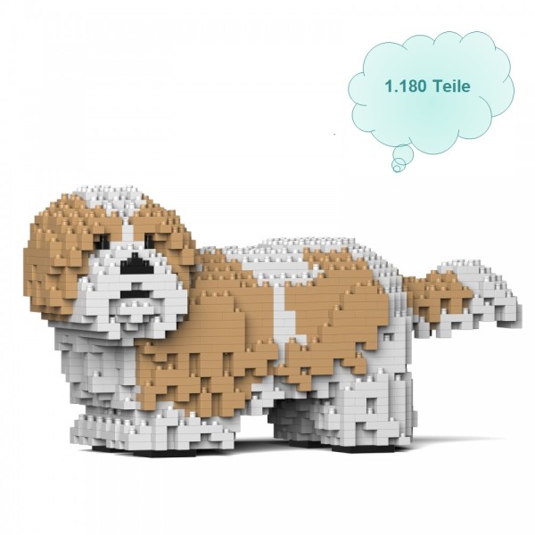 Jekca Hund Shih Tzu weiß/braun