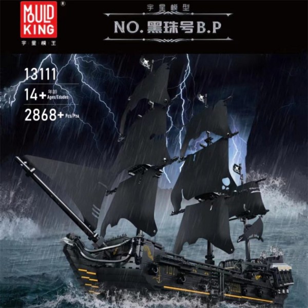 Mould King 13111 Piratenschiff Schwarz