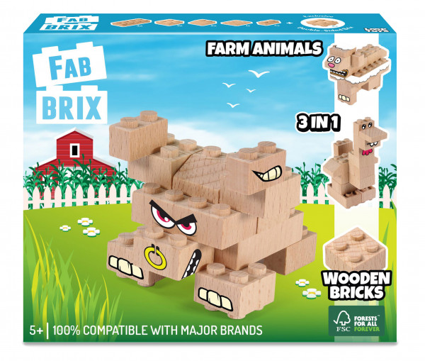 Fab Brix 1802 Farm Animals 3in1