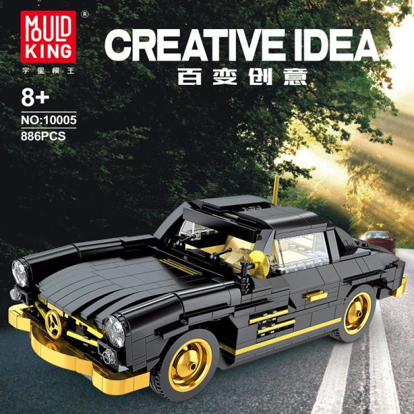 Mould King 10005 Creative Idea schwarzer Oldtimer 300SL